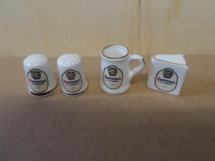 Dommelsch bier miniatuur setje (nr.1) Porcelein, Verzamelen, Biermerken, Nieuw, Overige typen, Dommelsch, Ophalen of Verzenden