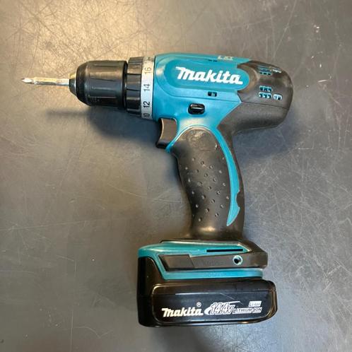 Makita accuboor 14,4 volt in koffer, Doe-het-zelf en Verbouw, Gereedschap | Boormachines, Zo goed als nieuw