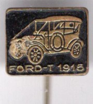 Ford-T 1915 zwart op koper oldtimer auto speldje ( B_052 ) beschikbaar voor biedingen