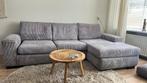 Hoekbank / loungebank grijs ribstof, Huis en Inrichting, Banken | Complete zithoeken, Ophalen, Gebruikt