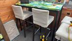 Ikea bartafel met 4 stoelen, Ophalen, Gebruikt, Inclusief barstoelen