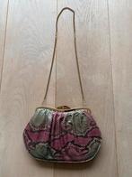 Slangenleren tas nieuwstaat, Sieraden, Tassen en Uiterlijk, Tassen | Damestassen, Ophalen of Verzenden, Zo goed als nieuw, Roze