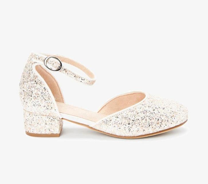 Glitter ballerina's (trouwschoenen) maat 39 Ivory kitten hak, Kleding | Dames, Schoenen, Zo goed als nieuw, Schoenen met lage hakken