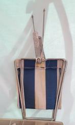 vintage metalen opvouwbare campingstoel visstoel camping, Ophalen of Verzenden, Gebruikt, Campingstoel