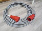 soepele kabel 5x4 mm2 met 5 polige stekkers 32 Amp., Kabel of Snoer, Zo goed als nieuw, Ophalen