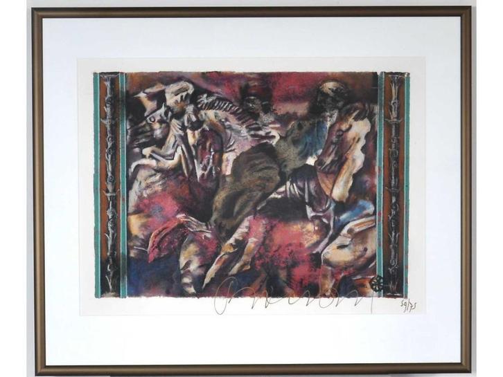 Gerti Bierenbroodspot - litho - ingelijst, Antiek en Kunst, Kunst | Schilderijen | Modern, Ophalen of Verzenden