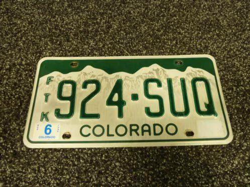 Kentekenplaat licenseplate Colorado 01 USA, Verzamelen, Automerken, Motoren en Formule 1, Gebruikt, Auto's, Verzenden