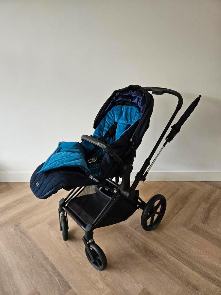 Cybex Priam kinderwagen grijs/blauw, Kinderen en Baby's, Buggy's, Zo goed als nieuw, Ophalen