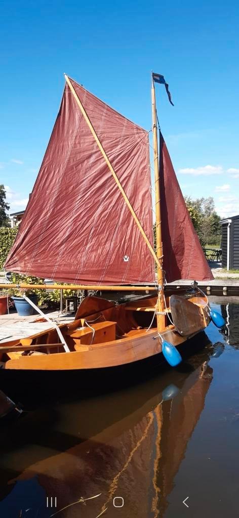 Beulakermeer punter, Watersport en Boten, Kajuitzeilboten en Zeiljachten, Zo goed als nieuw, Polyester, Benzine, Ophalen of Verzenden