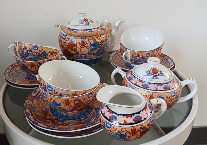 Japanse porseleinen theeset, Antiek en Kunst, Antiek | Servies compleet, Ophalen of Verzenden