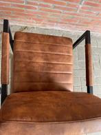 EETKAMERSTOEL ARM INDUSTRIËLE COGNAC ACTIE €75,=, Ophalen of Verzenden, Nieuw, Metaal, Vijf, Zes of meer stoelen