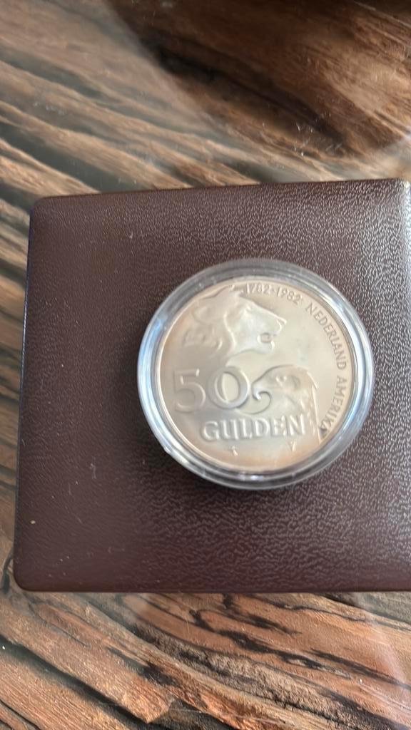 50 Gulden Herdenkingsmunt 1982, Postzegels en Munten, Munten | Nederland, 50 gulden, Koningin Beatrix, Zilver, Ophalen of Verzenden