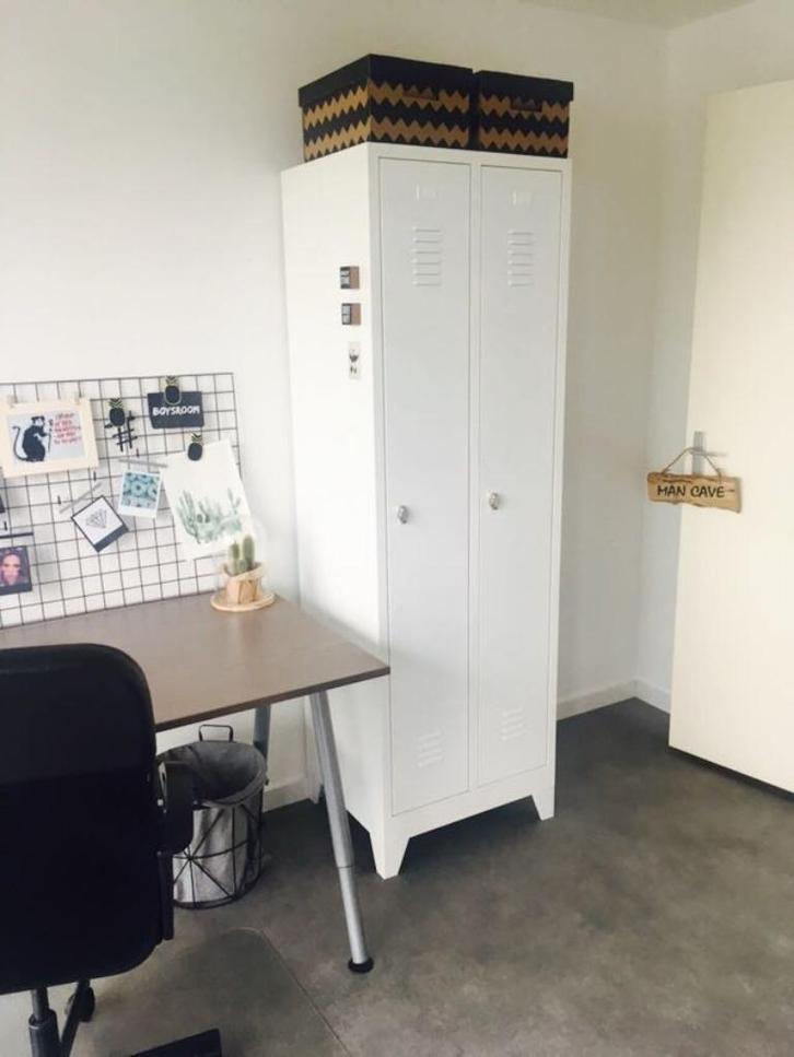 ALRECU A-Locker Wit met 8 verstelbare legplanken, Huis en Inrichting, Kasten | Lockerkasten, Nieuw, Ophalen of Verzenden