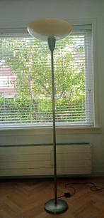 Fraaie Art deco/vintage sta-lamp met warm-gele glazen schaal, Ophalen, Gebruikt, Art deco / Gispen, Glas
