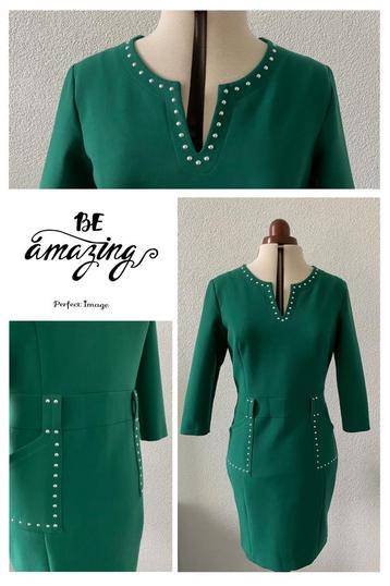 CAROLINE BISS groene jurk-40👗