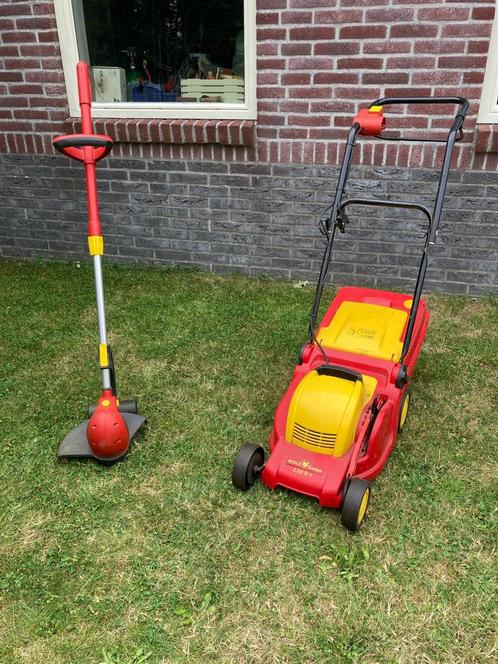 Wolf Garten grasmaaier en kantje maaier bosmaaier, Tuin en Terras, Grasmaaiers, Zo goed als nieuw, Elektrische grasmaaier, 30 t/m 39 cm