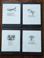 4 genummerde zeefdrukken van Hans Wap, Antiek en Kunst, Ophalen of Verzenden