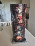 Decoupage vaas Creepy, Huis en Inrichting, Overige kleuren, Ophalen of Verzenden, Minder dan 50 cm, Glas