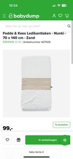 Fedde & Kees ledikantlaken nunki zand 70 x 140, Kinderen en Baby's, Dekens, Slaapzakjes en Inbakerproducten, Ophalen, Zo goed als nieuw