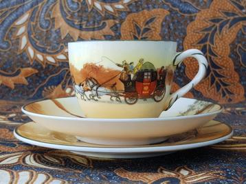 Mooie oude Engelse Dickens kop en schotels van Royal Doulton beschikbaar voor biedingen