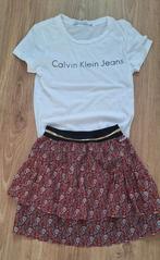 Retour rokje, calvin klein shirtje 164, Ophalen of Verzenden, Zo goed als nieuw, Meisje, Jurk of Rok