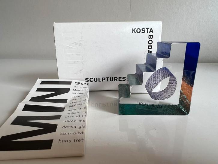 Kosta Boda Art Glass Bertil Vallien ‘Entrance’ Trap 1980, Antiek en Kunst, Kunst | Designobjecten, Ophalen of Verzenden