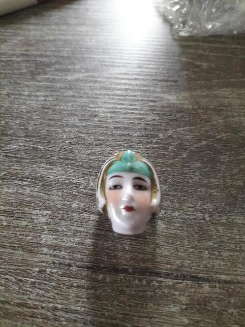 Zeldzame porseleinen half doll hoofdje., Antiek en Kunst, Antiek | Porselein, Verzenden