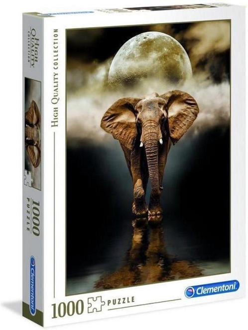 Legpuzzel DE OLIFANT EN DE WERELD (Clementoni), Hobby en Vrije tijd, Denksport en Puzzels, Zo goed als nieuw, Legpuzzel, 500 t/m 1500 stukjes