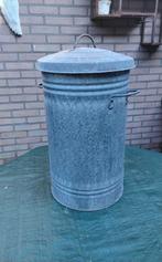 Zinken afvalemmer / vuilnisemmer - 84cm hoog, Ophalen