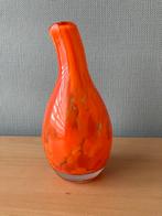 Oranje glazen vaas - decoratief object, Ophalen, Oranje, Minder dan 50 cm, Glas