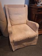 Fijne crème kleurige fauteuil met mooie vleug, Ophalen, Gebruikt, 75 tot 100 cm, Comfortabel