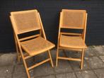 2 vintage klapstoelen met webbing zittingen., Ophalen of Verzenden, Zo goed als nieuw