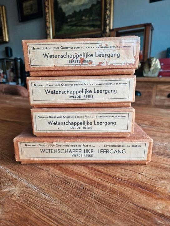 Oude school dia's film wetenschappelijke leergang, Antiek en Kunst, Curiosa en Brocante, Ophalen of Verzenden