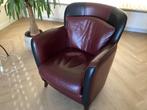 Lederen fauteuil, Huis en Inrichting, Fauteuils, Ophalen, Gebruikt, Minder dan 75 cm, 50 tot 75 cm