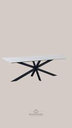 Eettafel met keramisch blad 230x100x76cm WIT, Huis en Inrichting, Ophalen, Zo goed als nieuw