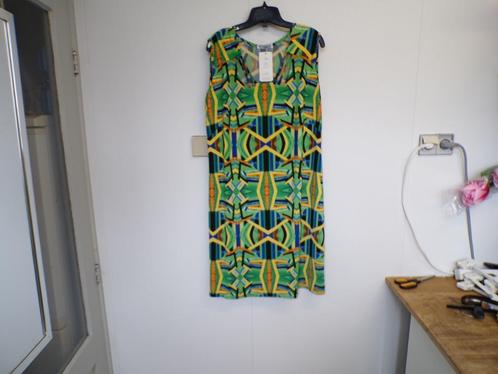 Jurkje Magna groen/blauw/geel/oranje aparte hals 44/46 nieuw, Kleding | Dames, Grote Maten, Nieuw, Jurk, Groen, Ophalen of Verzenden