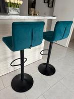 2 barstoelen turquoise kleur, Huis en Inrichting, Barkrukken, 2 krukken, Ophalen of Verzenden, Zo goed als nieuw