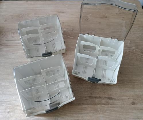 3x 3,5" floppy fellowes diskette bak case opslag box vintage, Computers en Software, Vintage Computers, Ophalen of Verzenden