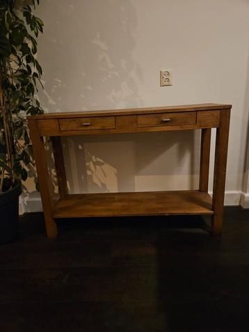 Teakhouten Side Table met 2 Lades beschikbaar voor biedingen