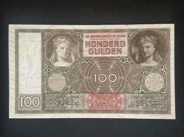 100 Gulden Luidspelende Vrouw 1944, UNC.-, Postzegels en Munten, Bankbiljetten | Nederland, 100 gulden, Ophalen of Verzenden