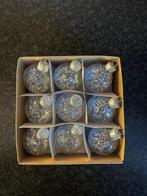 9 glazen schud-kerstballetjes, Ophalen of Verzenden, Zo goed als nieuw