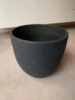 Bloempot zwart, Tuin en Terras, Bloempotten, Rond, Zo goed als nieuw, Minder dan 40 cm, Aardewerk