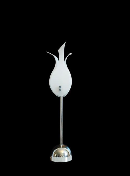 Prachtige zeldzame witte Zifir Dizayn design tulip tafellamp, Huis en Inrichting, Lampen | Tafellampen, Gebruikt, Minder dan 50 cm