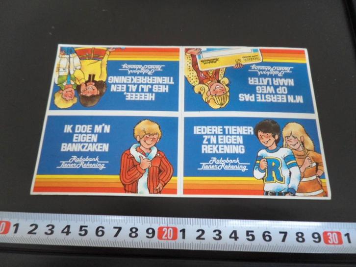 sticker set RABO bank tienerrekening *, Verzamelen, Stickers, Zo goed als nieuw, Ophalen