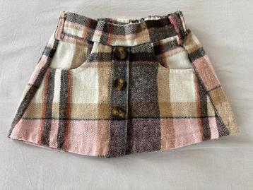 Rokje maat 74 roze bruin creme geblokt beschikbaar voor biedingen