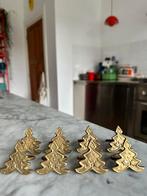 Servetringen brons Kerst Kerstbomen vintage set van 8, Ophalen of Verzenden, Zo goed als nieuw, X, X