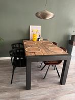 Eettafel met stoelen, Huis en Inrichting, Tafels | Eettafels, Ophalen of Verzenden, Vijf personen of meer, Rechthoekig, 50 tot 100 cm