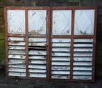 *Set brede hordeuren met panelen* brocante