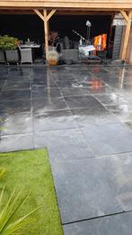 Natuursteen Tegels 80x80x3 cm circa 20 hele en wat reststukk, Tuin en Terras, Tegels en Klinkers, Ophalen, Gebruikt, Terrastegels