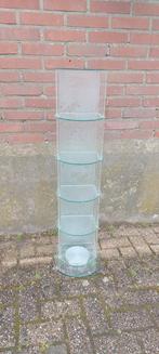 Vintage draaibare toren voor cd's glas 107 hoog, Huis en Inrichting, Ophalen, Gebruikt, 75 tot 150 discs, Glas